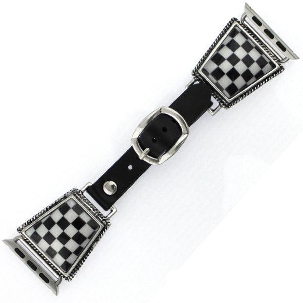 Black & White Checkered Watch Band