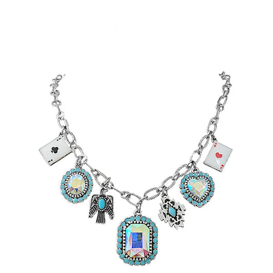 18" Iridescent Charm Necklace