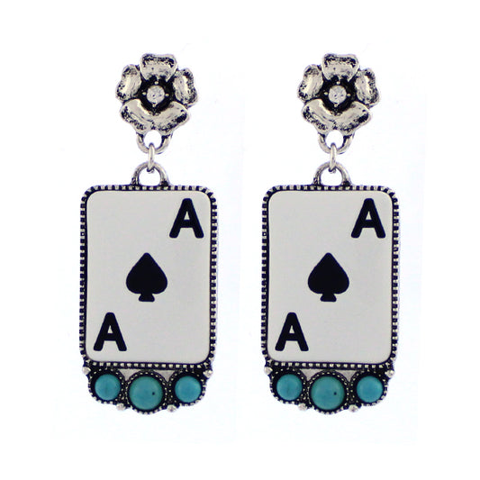 Ace of Spades Post Earrings