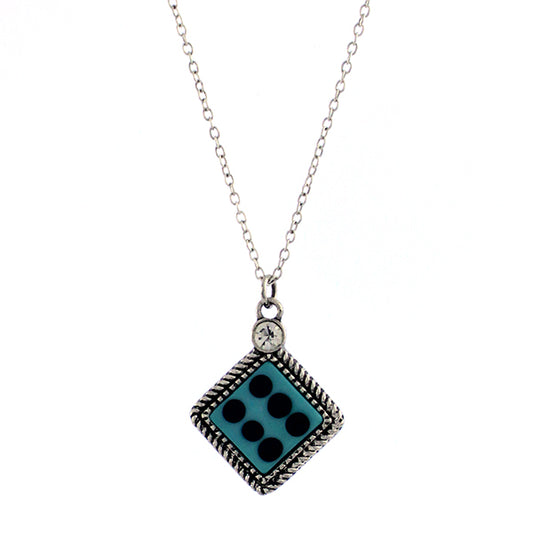 Turquoise Dice Pendant