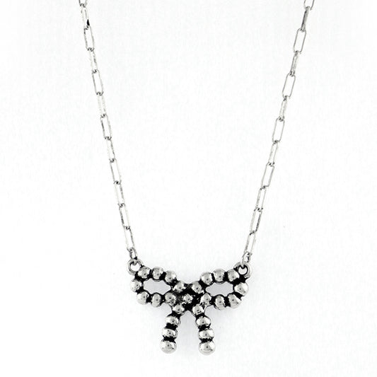 Bubble Bead Bow Necklace