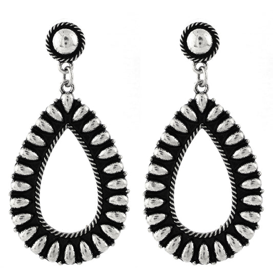 Teardrop Bubble Cut Out Post Earring