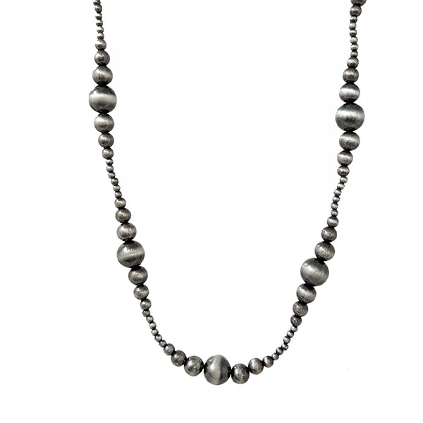 24" Pewter Pearl Necklace