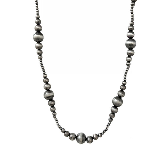 24" Pewter Pearl Necklace