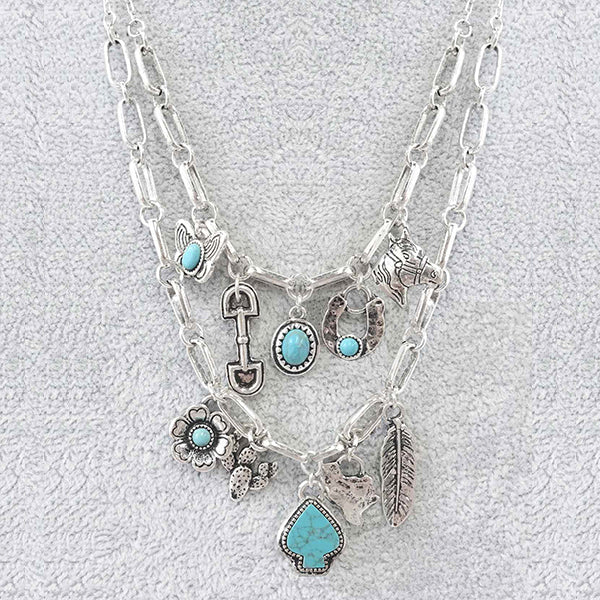 Western Style Layered Trinket Necklace