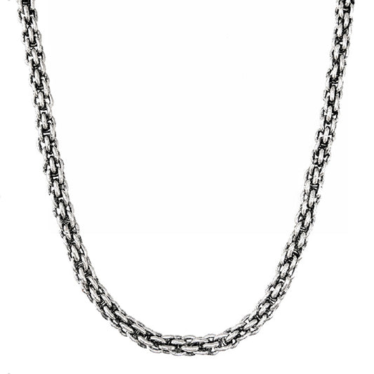 15" Silver Byzantine Necklace