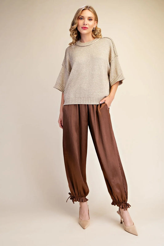 Lurex Light Gold Metallic Sweater
