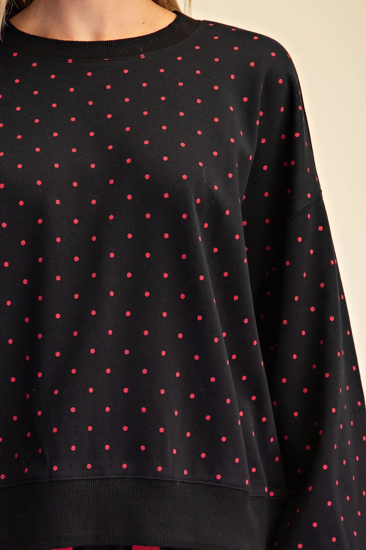 Black & Red Polka Dot Top & Short Set