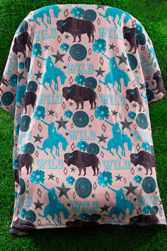 Wild Bison Printed Baby Blanket