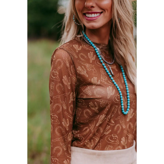 Fort Dodge Long Sleeve Mesh Top