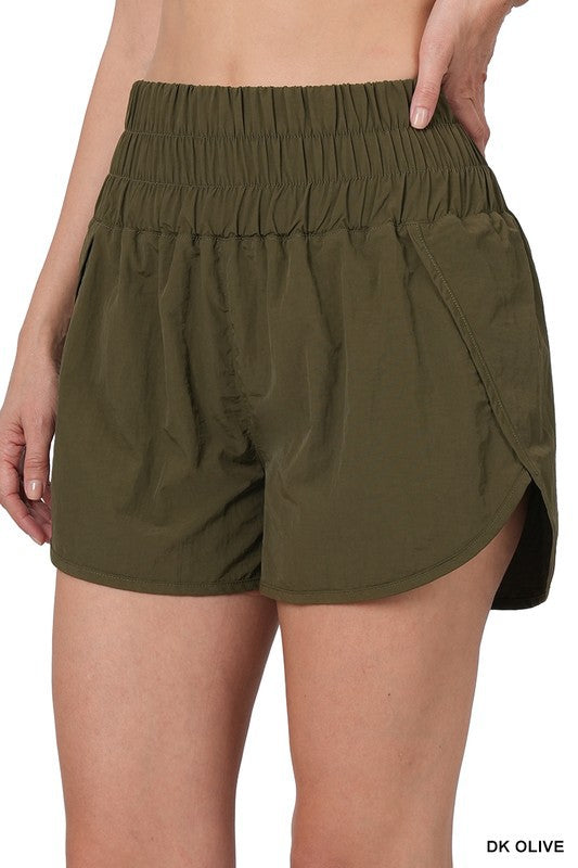 Windbreaker Dark Olive Shorts