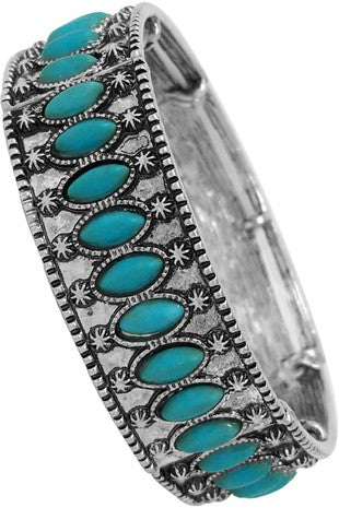Turquoise Marquise Bar Bracelet