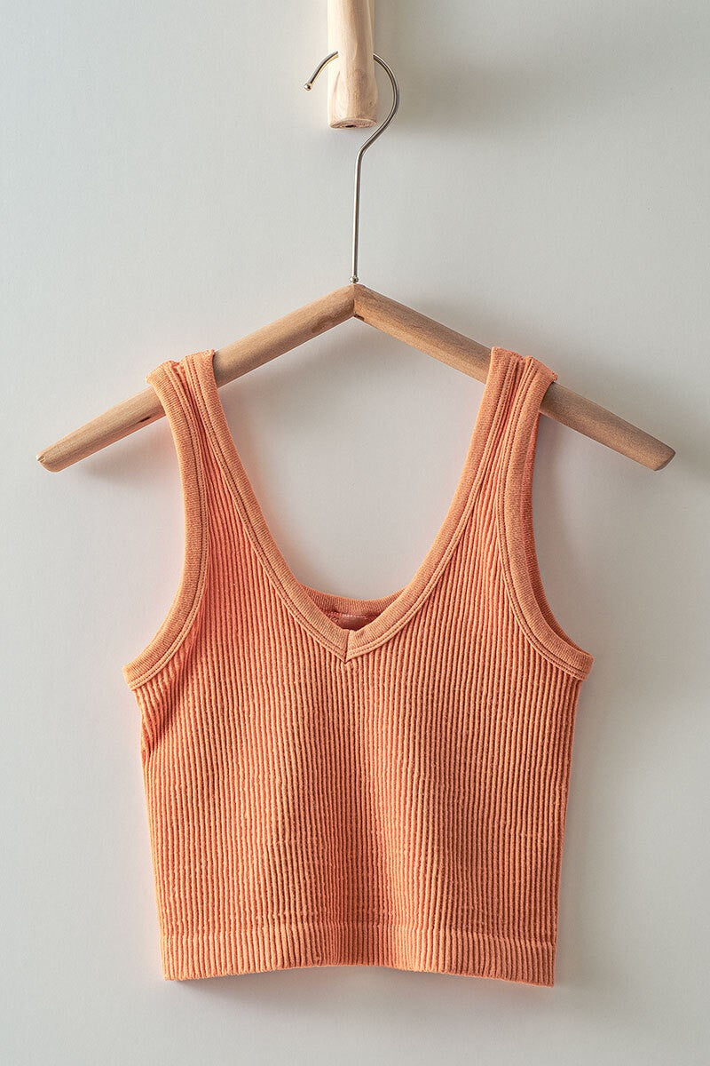 Terra Cotta Seamless Crop Tank