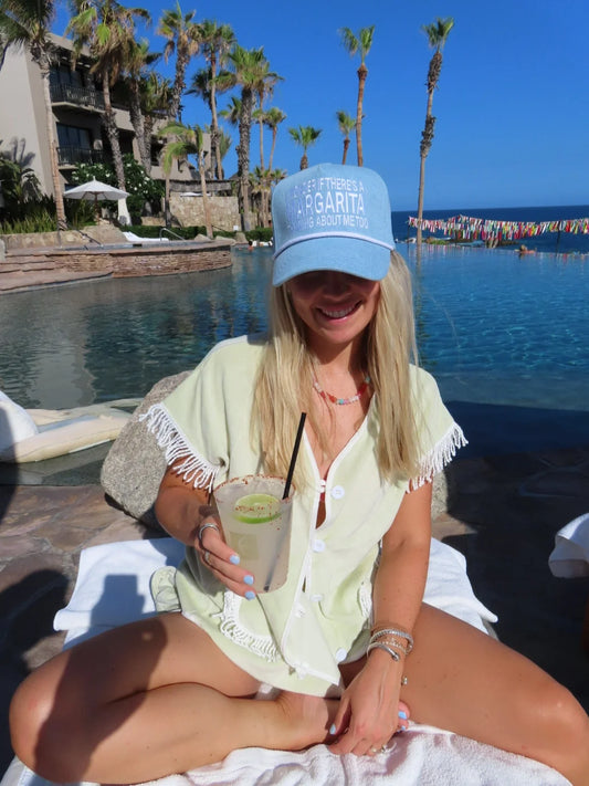 Margarita Thinking Denim Trucker Cap