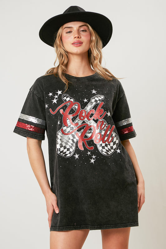 Rock N Roll T-Shirt Dress