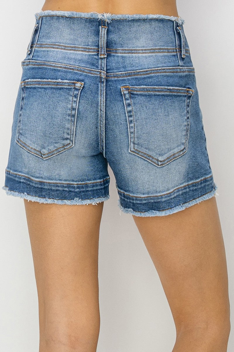 High Rise Seam Detailed Shorts