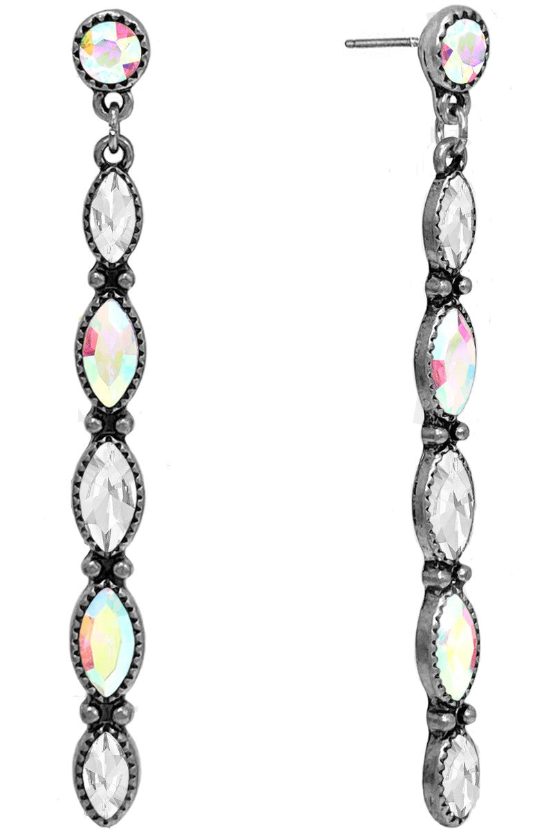 Glass Crystal Dangle Earrings