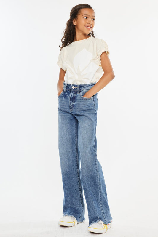Kancan Youth High Rise Wide Leg Jeans