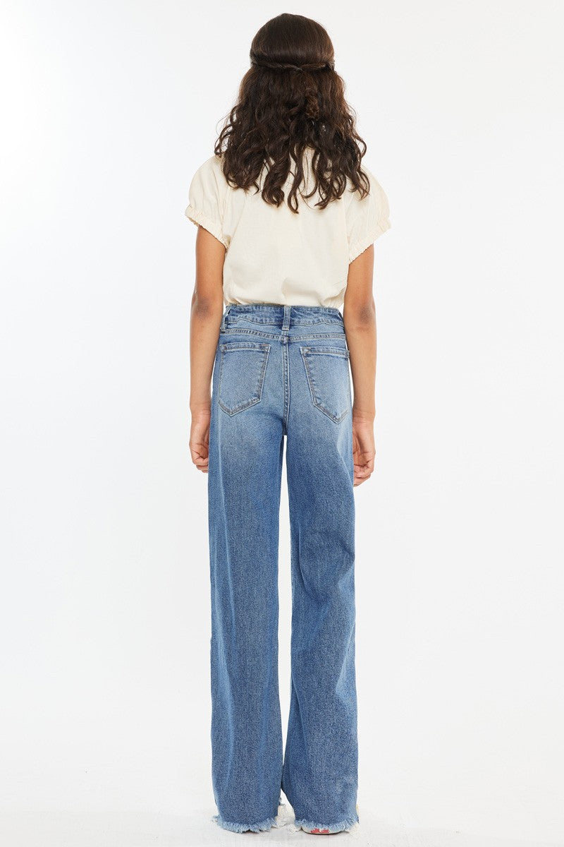 Kancan Youth High Rise Wide Leg Jeans
