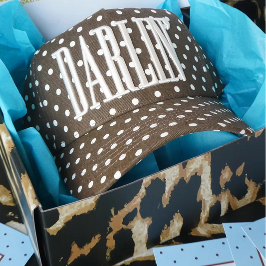 Darlin' Chocolate Polka Dot Trucker Cap