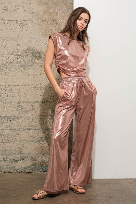 Liquid Metallic Retro Pant Set