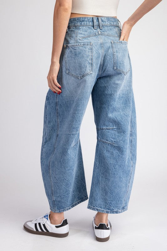 Mineral Washed Barrel Pants
