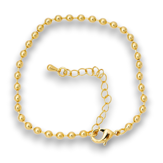 Minimalist Round Ball Link Beaded Bracelet