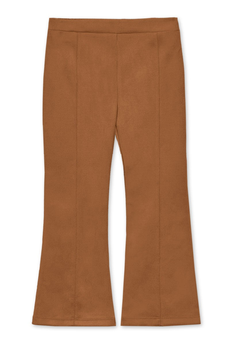 Toddler Carmel Suede Flare Pants