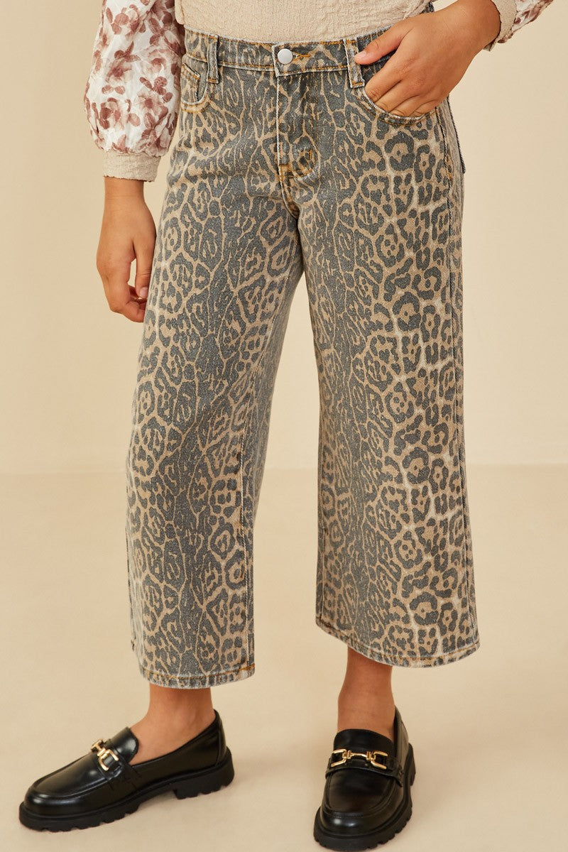 Girls Leopard Jeans