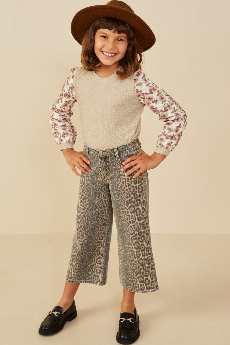 Girls Leopard Jeans