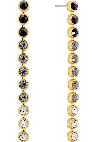 Black Rhinestone Drop Earrings