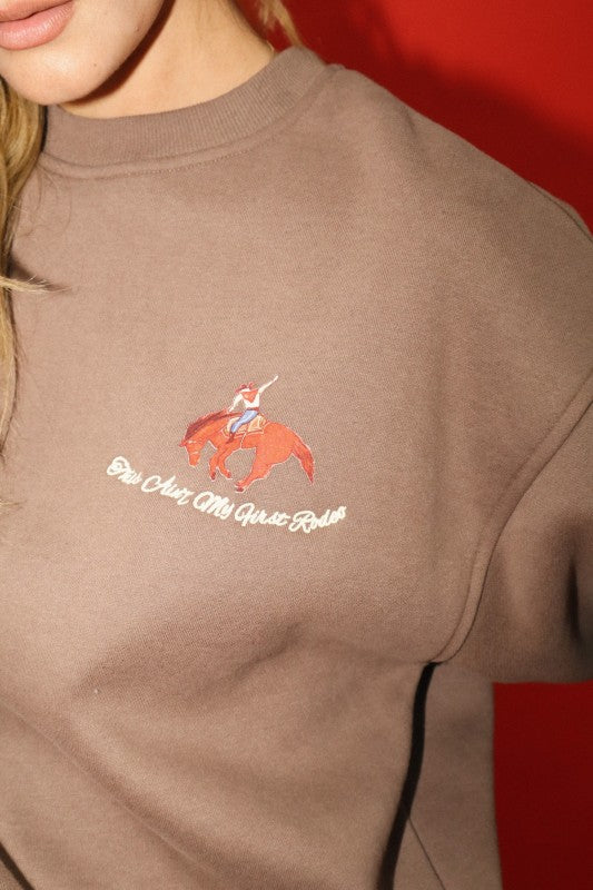 See You Cowboy Sweatshirt- Coffee