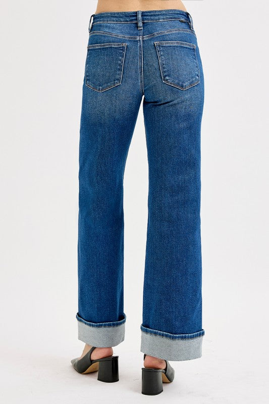Risen TC Mid Rise Wide Cuffed Jean