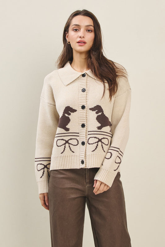 Dog & Bow Cardigan