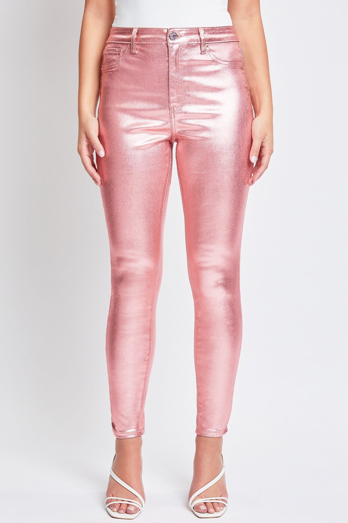 Pink Metallic Hyperstretch Skinny Pant