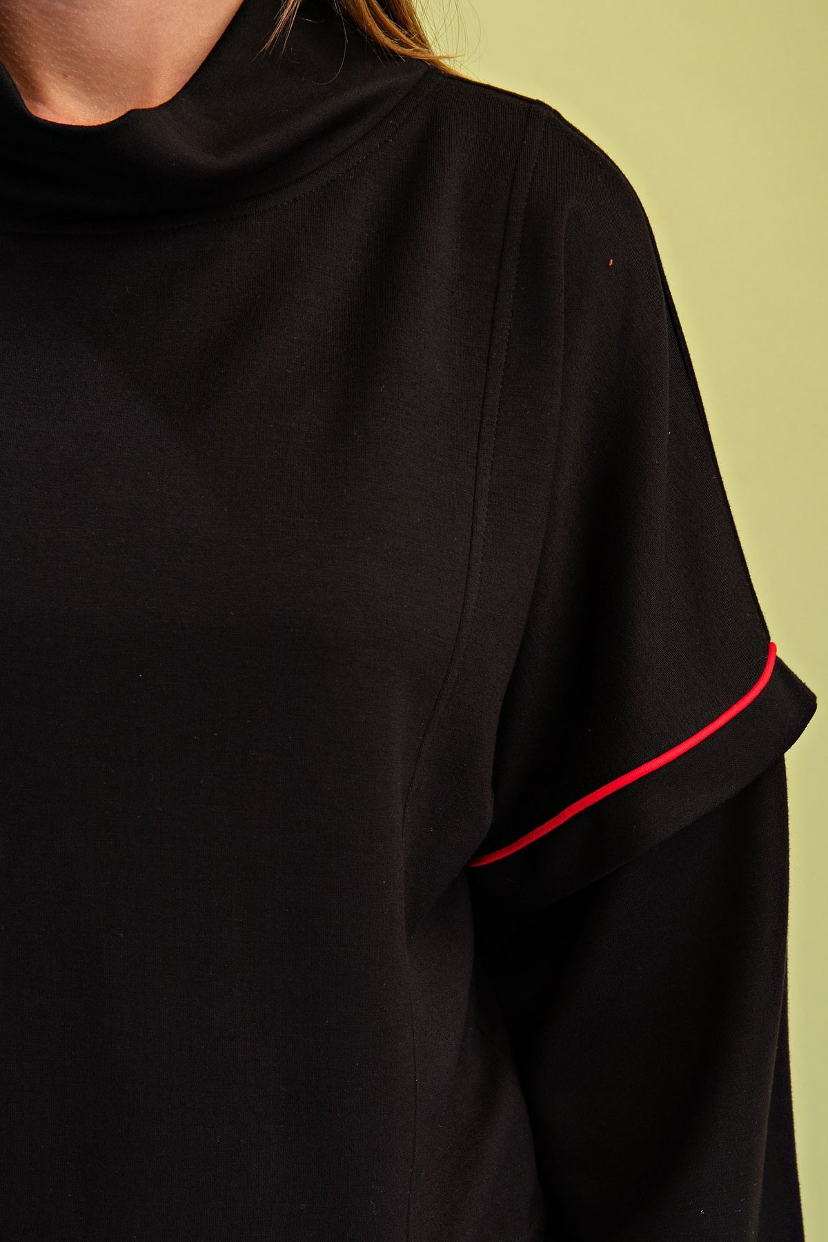 Black Mock Neck Sweatshirt & Pant Set