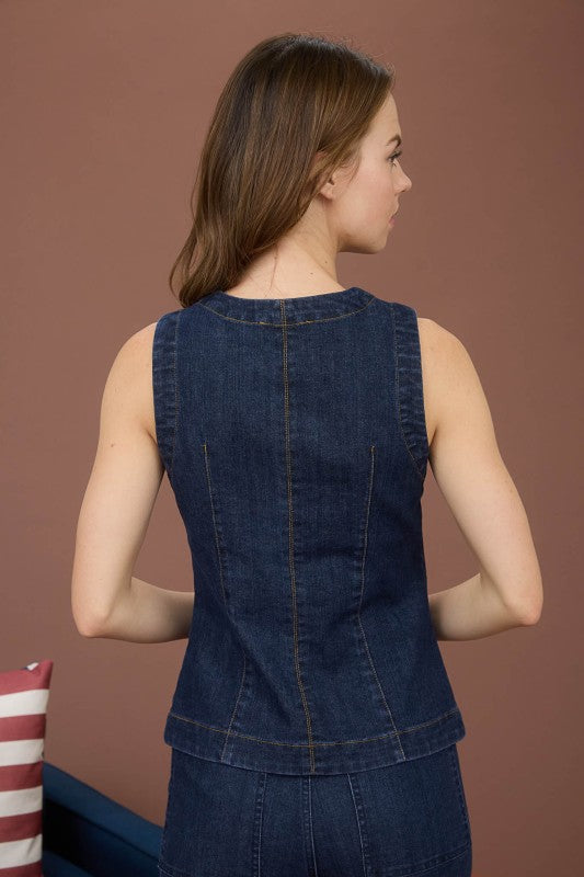 Dark Denim Vest & Pant Set