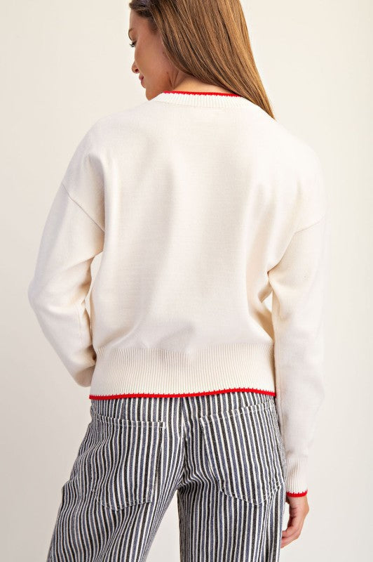 Pixelated Cowgirl Boot Sweater