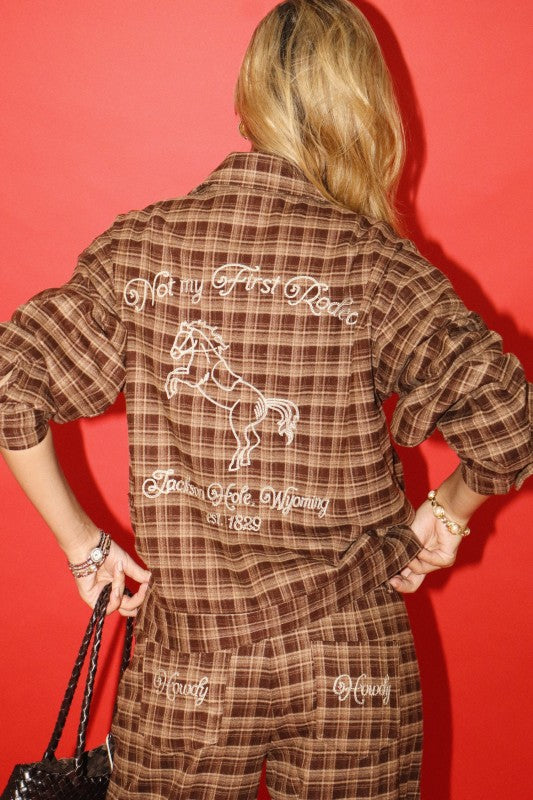 Not My First Rodeo Plaid Jacket