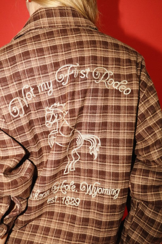 Not My First Rodeo Plaid Jacket