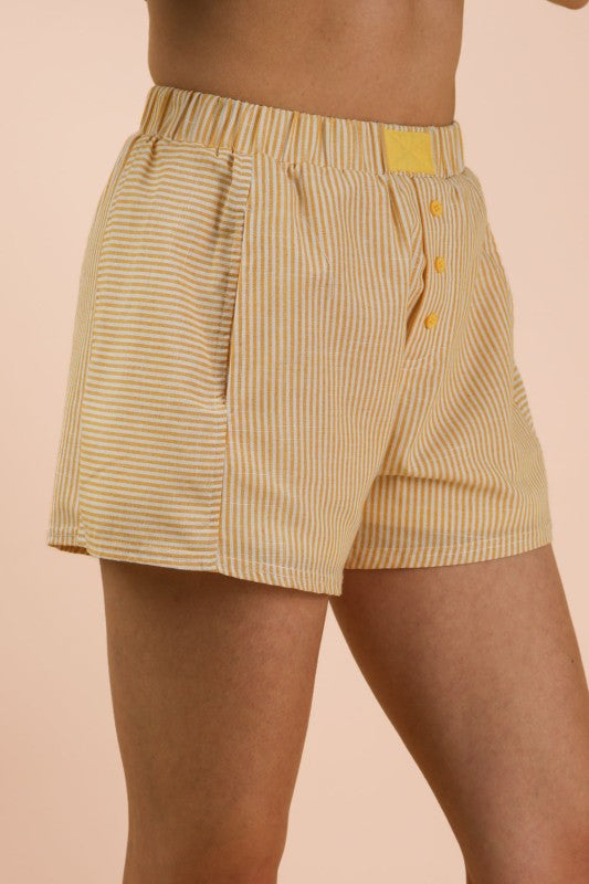 Yellow Striped Boxer Shorts