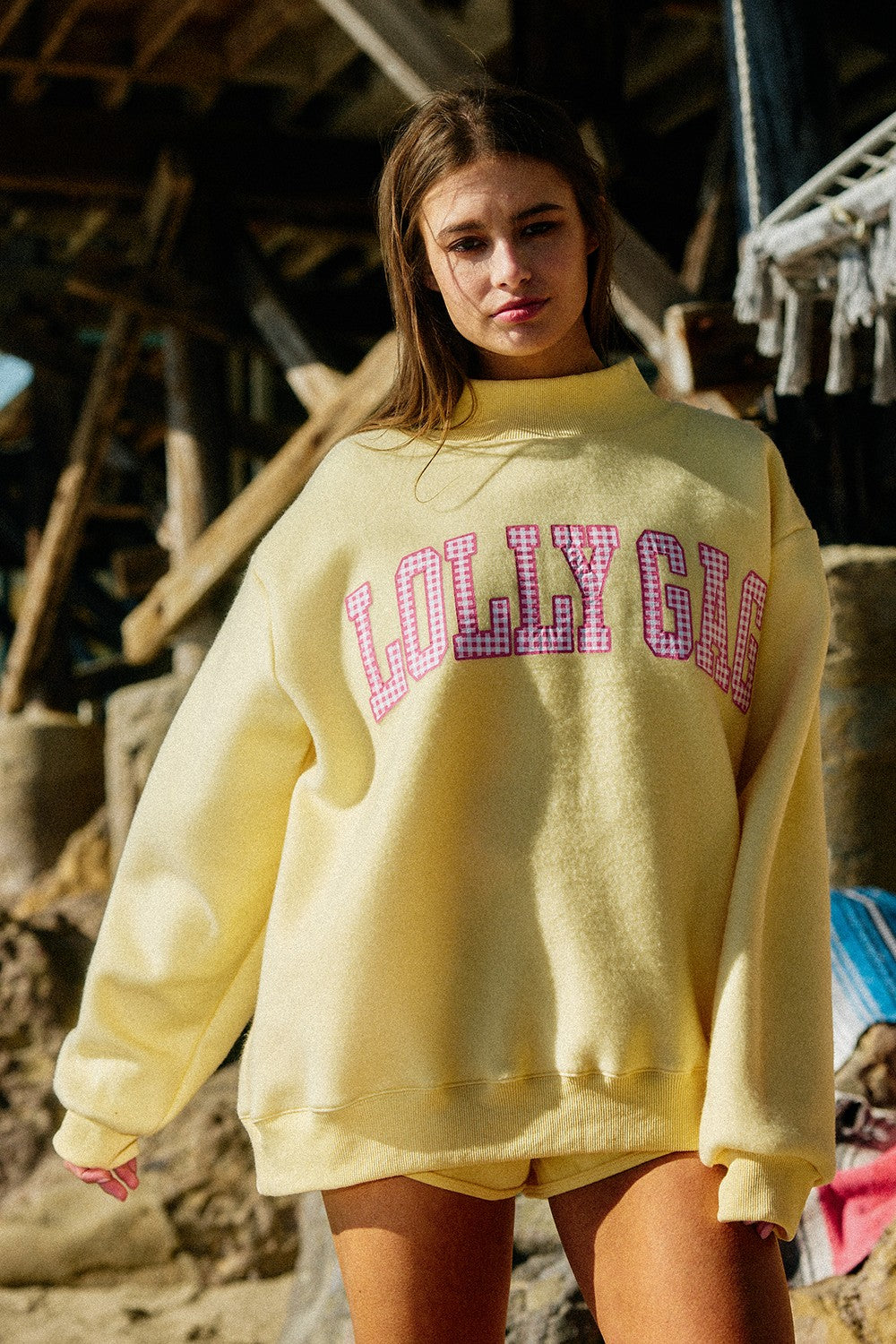 Dilly Dally/Lolly Gag Reversible Mock Neck Sweater