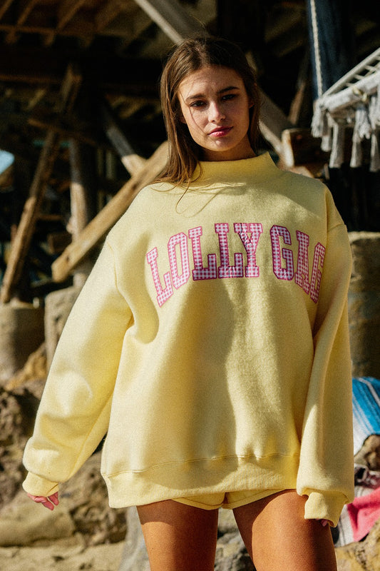 Dilly Dally/Lolly Gag Reversible Mock Neck Sweater