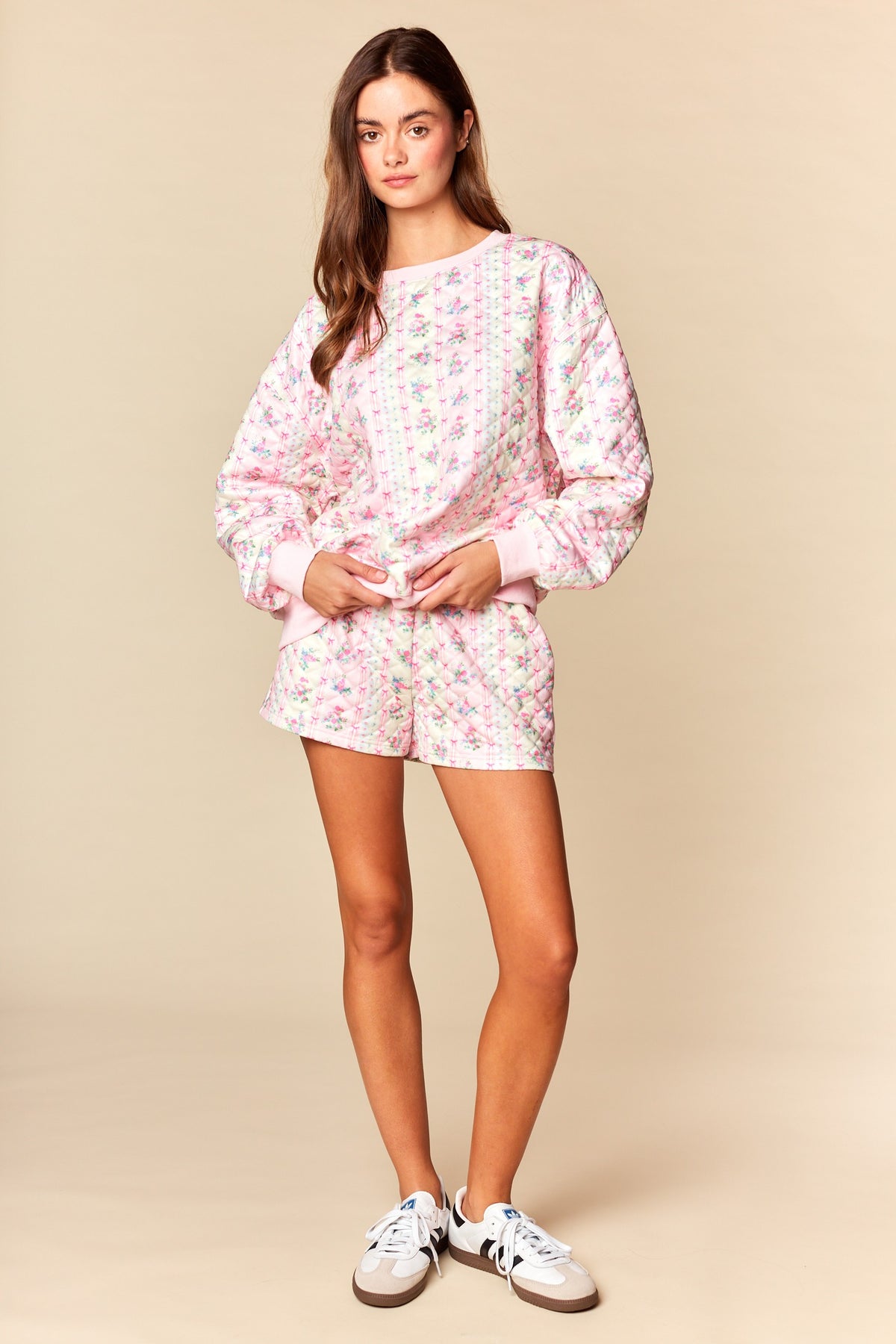 Floral Quilted Top & Short Set