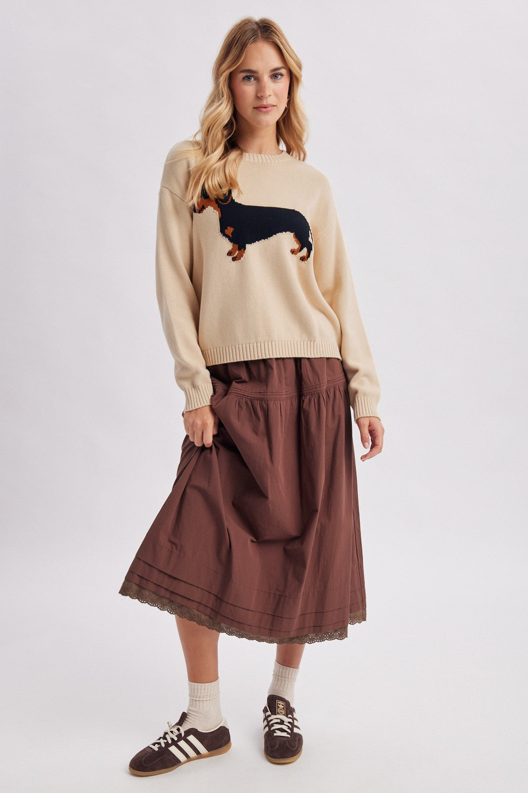 Dachshund Graphic Knit Sweater