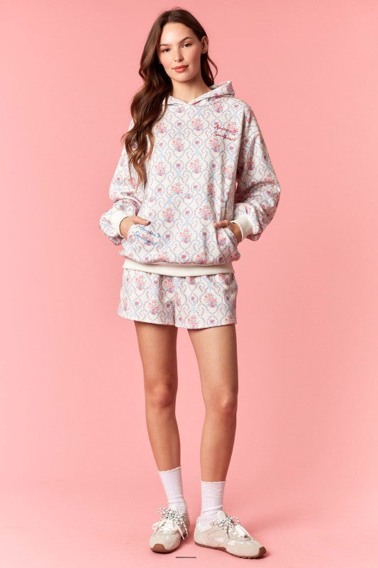 Americas Sweetheart Floral Hoodie & Short Set