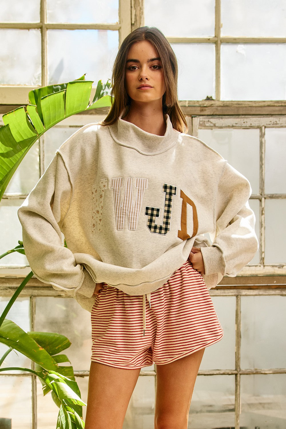 Embroidered WWJD Ash Grey Sweatshirt