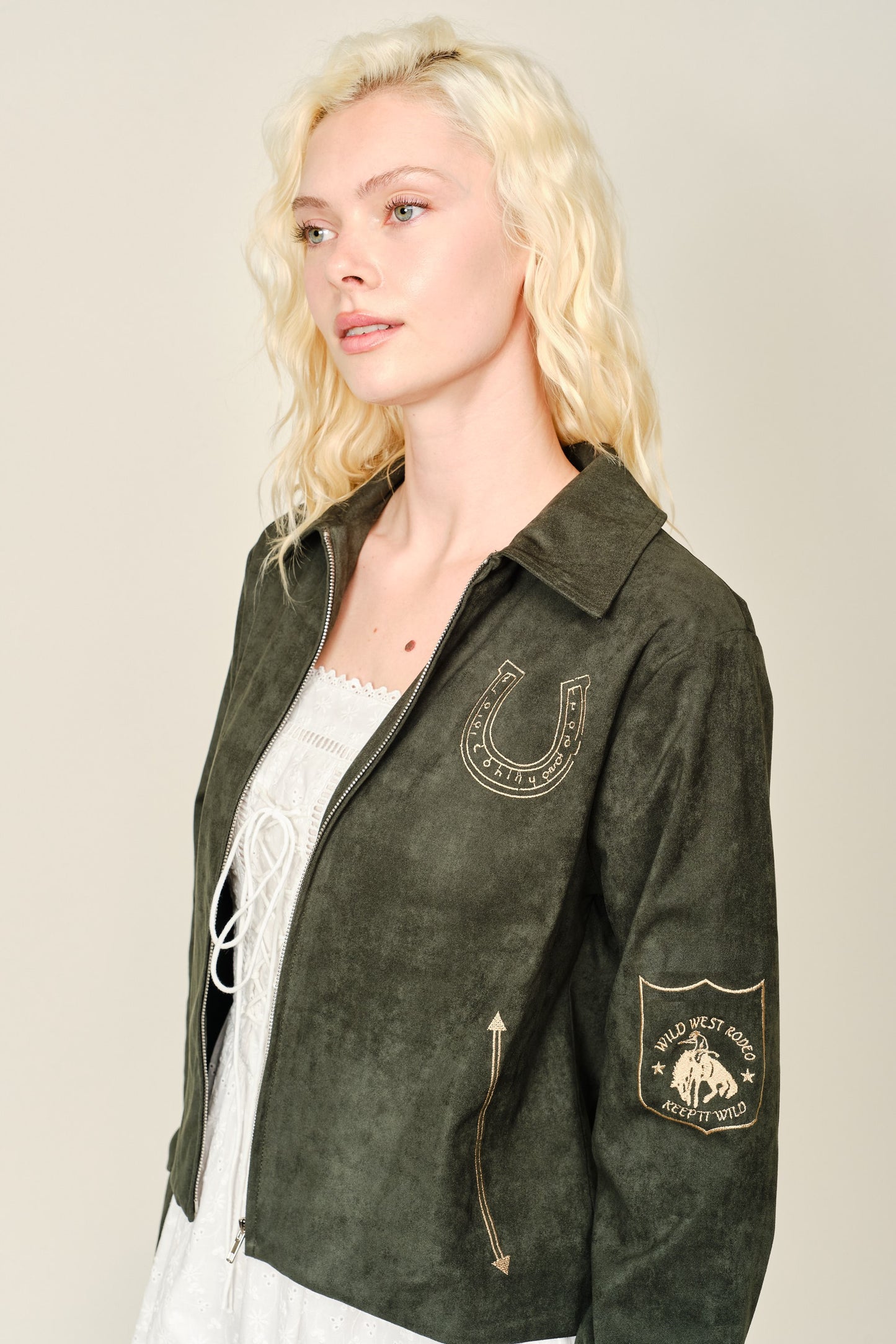 Rodeo Embroidered Suede Jacket