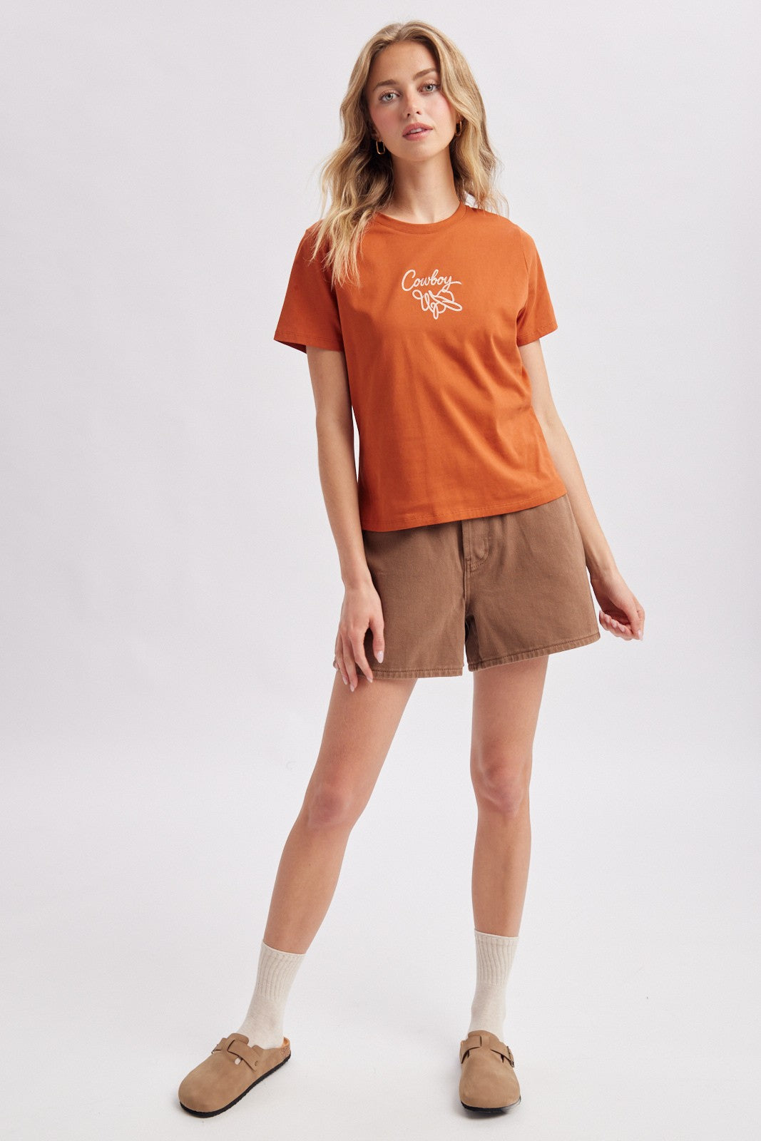 Rust Cowboy Hat & Rope Tee