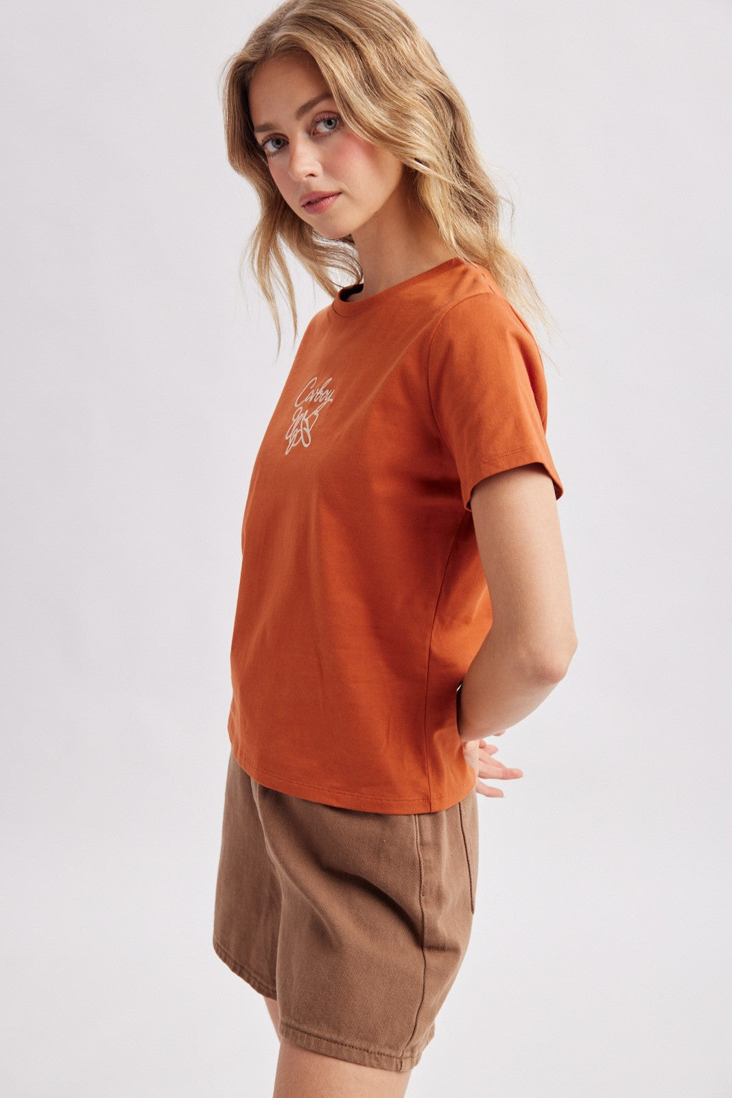 Rust Cowboy Hat & Rope Tee